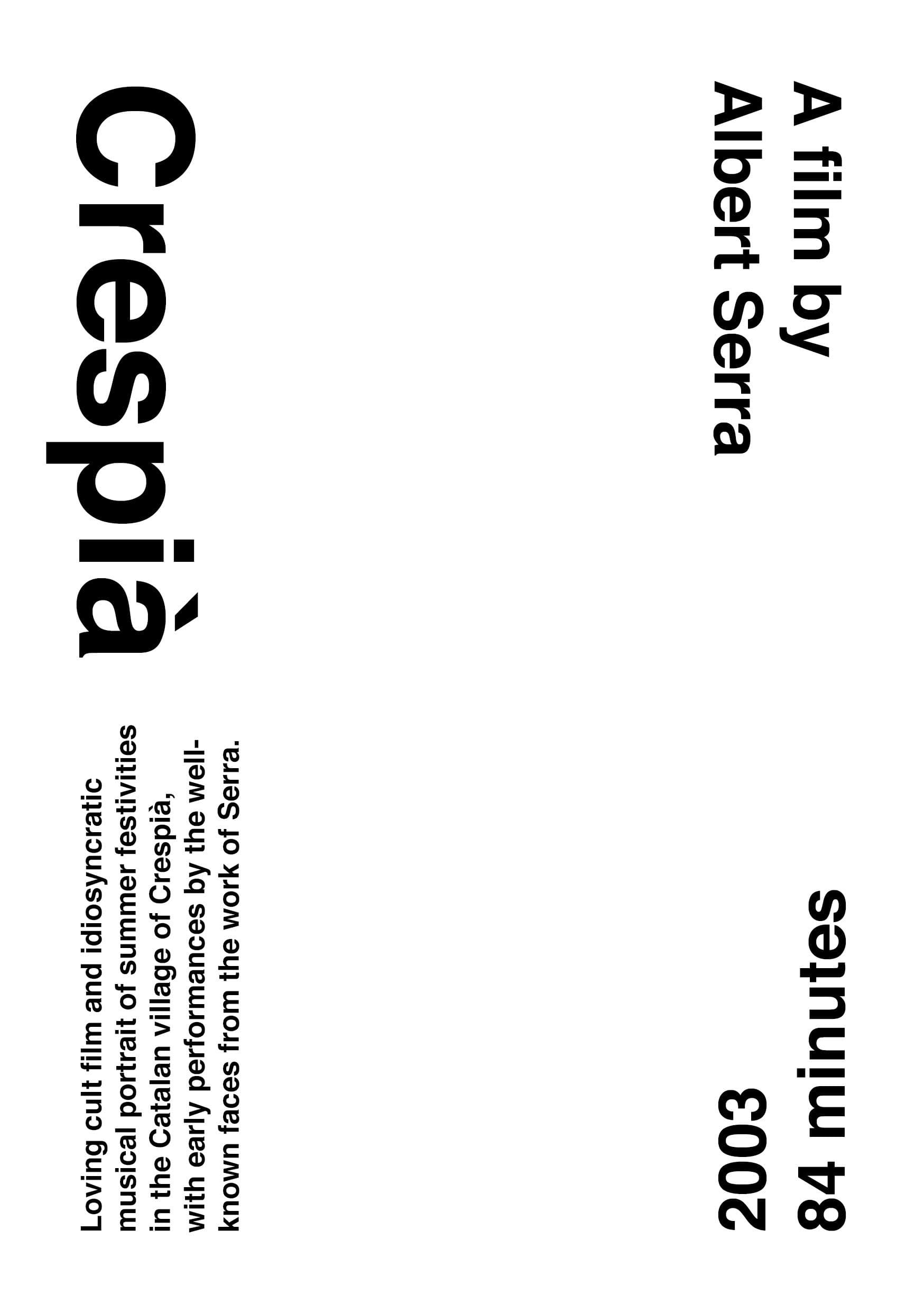 Poster backdrop for Crespià, the Film not the Village