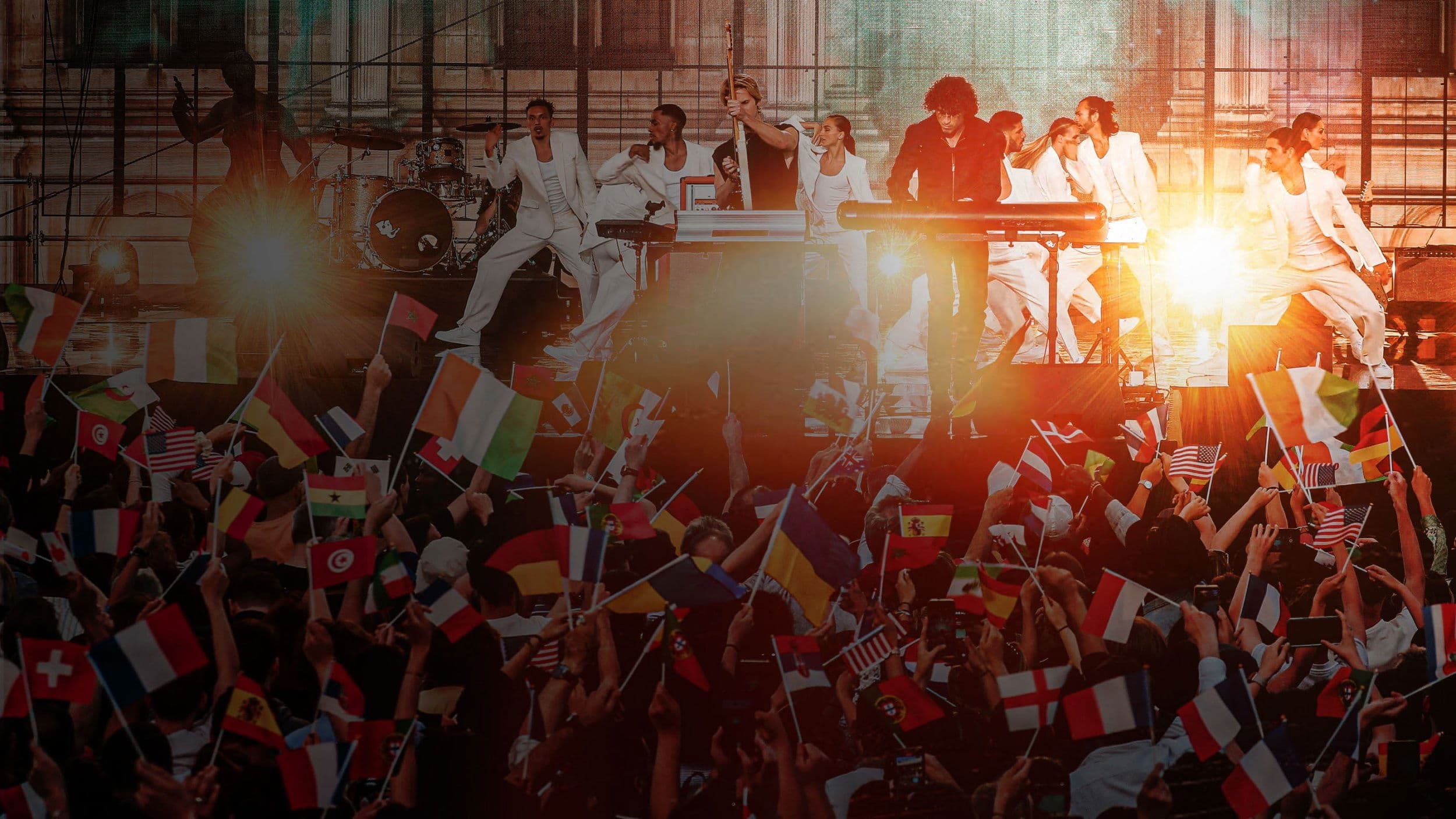 Poster backdrop for Paris 2024, le concert événement