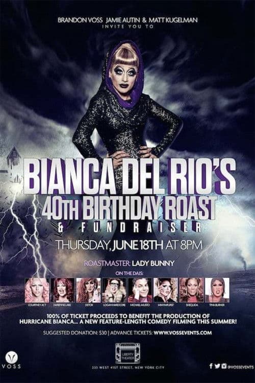 Poster backdrop for Bianca Del Rio Birthday Roast