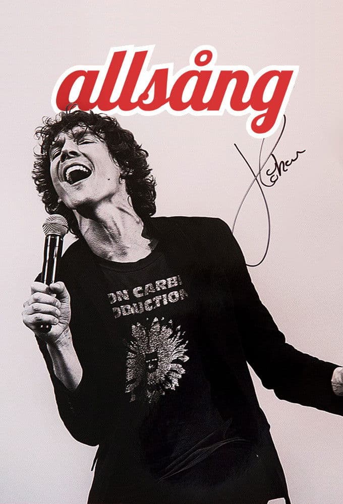 Poster backdrop for Allsångsscenen är din Håkan Hellström