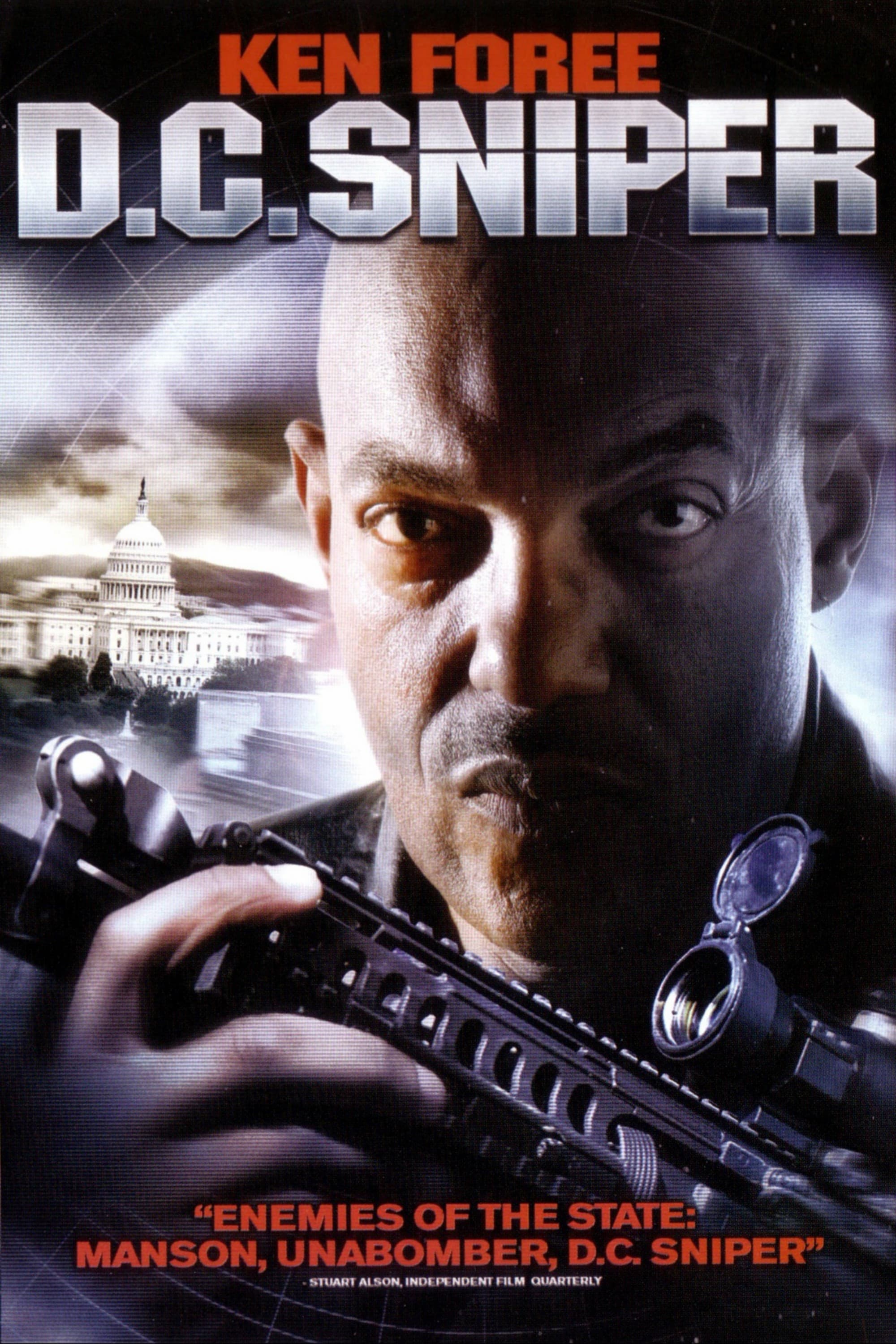 Poster backdrop for D.C. Sniper