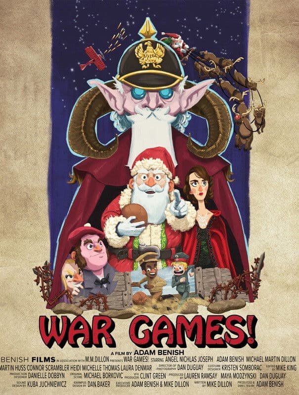 Poster backdrop for War Games! A Christmas Truce