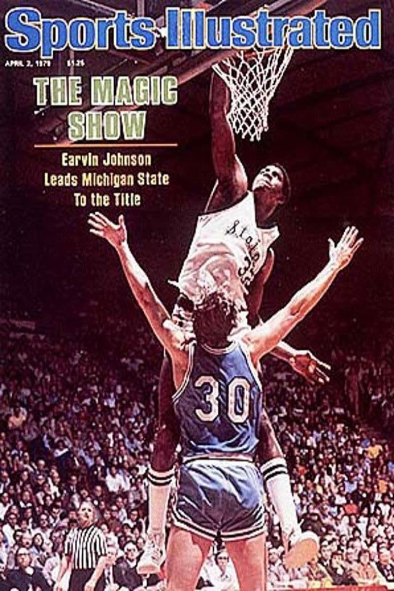 Poster backdrop for Magic vs. Bird: The 1979 NCAA Championship Game