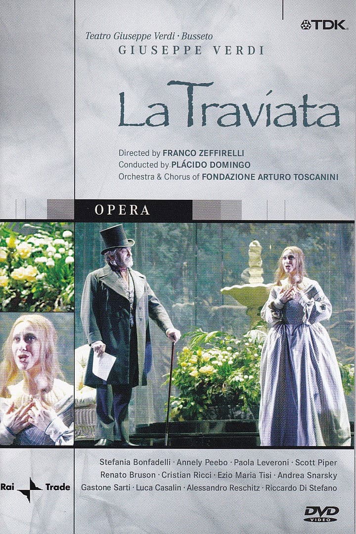 Poster backdrop for La Traviata
