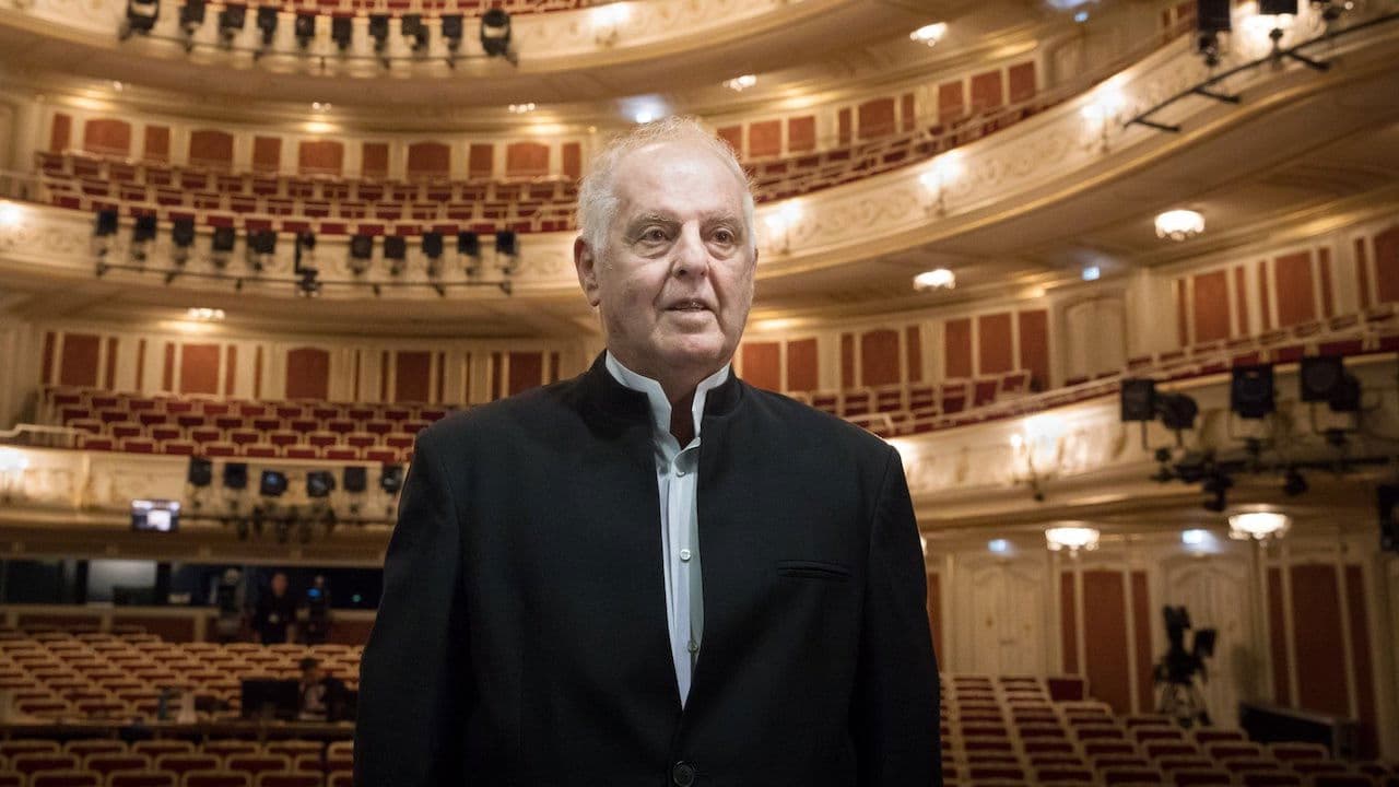 Poster backdrop for Daniel Barenboim 70th Birthday Concert