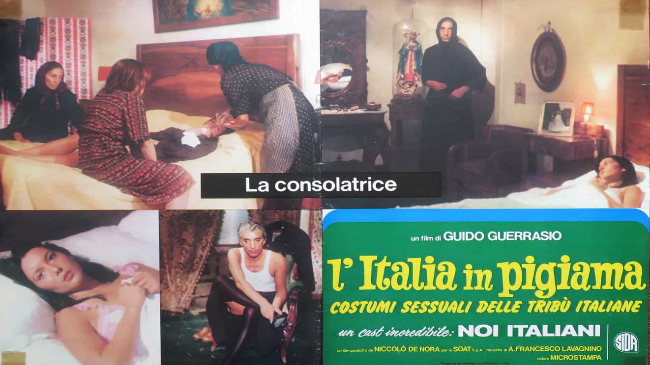 Poster backdrop for L'Italia in pigiama