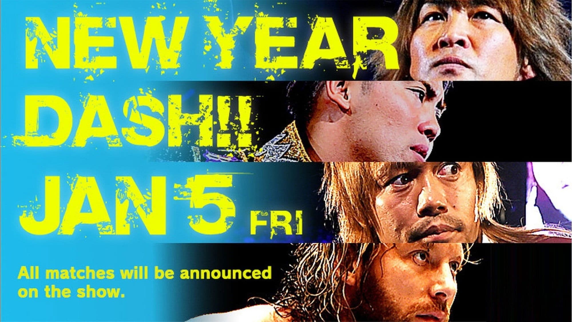 Poster backdrop for NJPW New Year Dash !! 2018