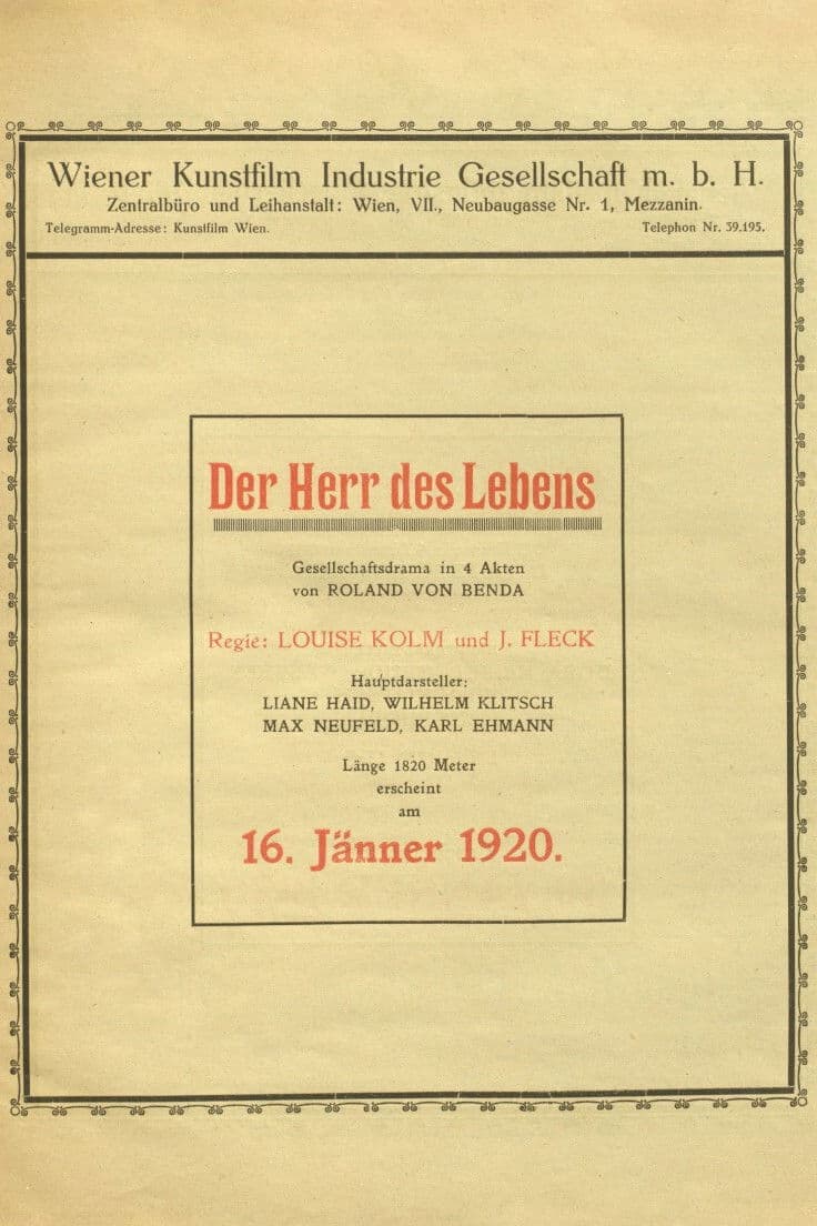 Poster backdrop for Der Herr des Lebens
