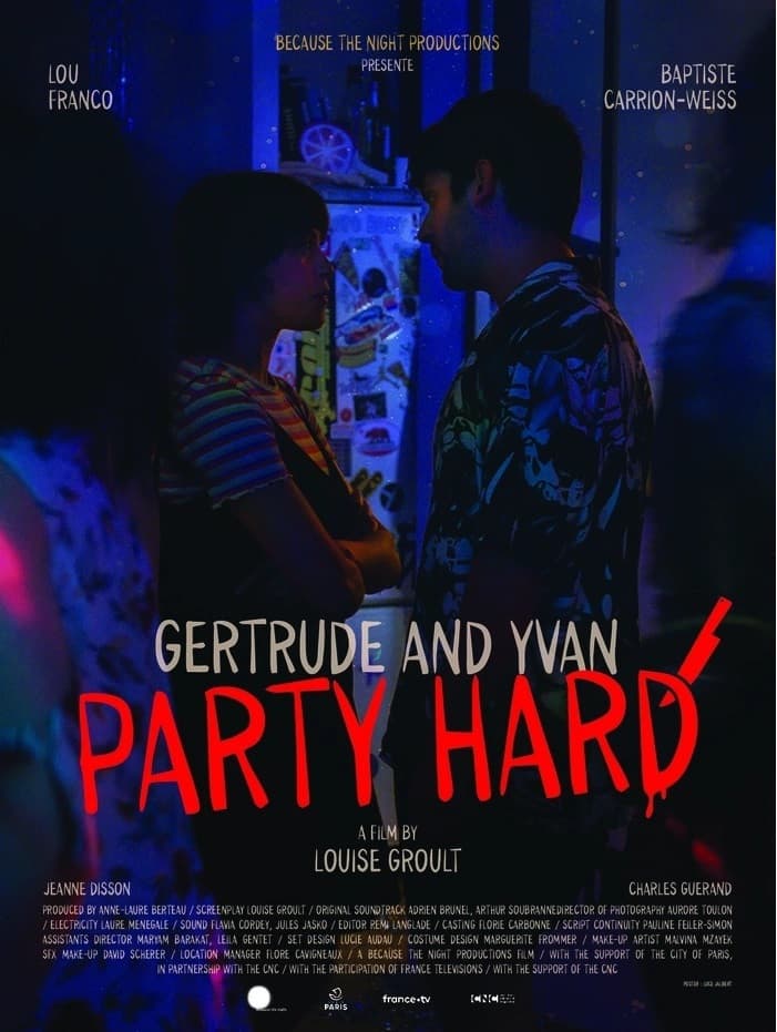 Poster backdrop for Gertrude and Yvan Party Hard