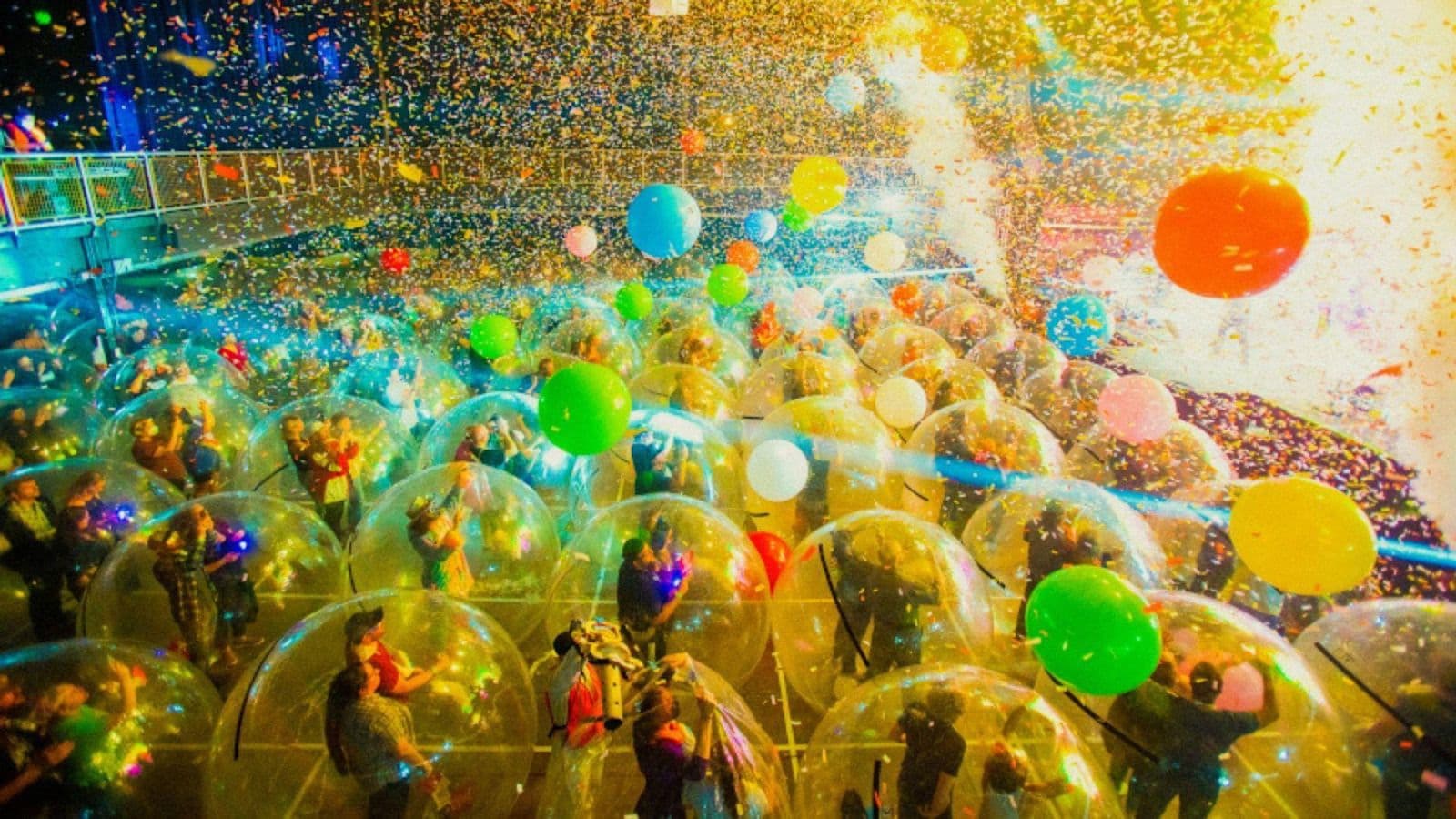 Poster backdrop for The Flaming Lips Space Bubble Film