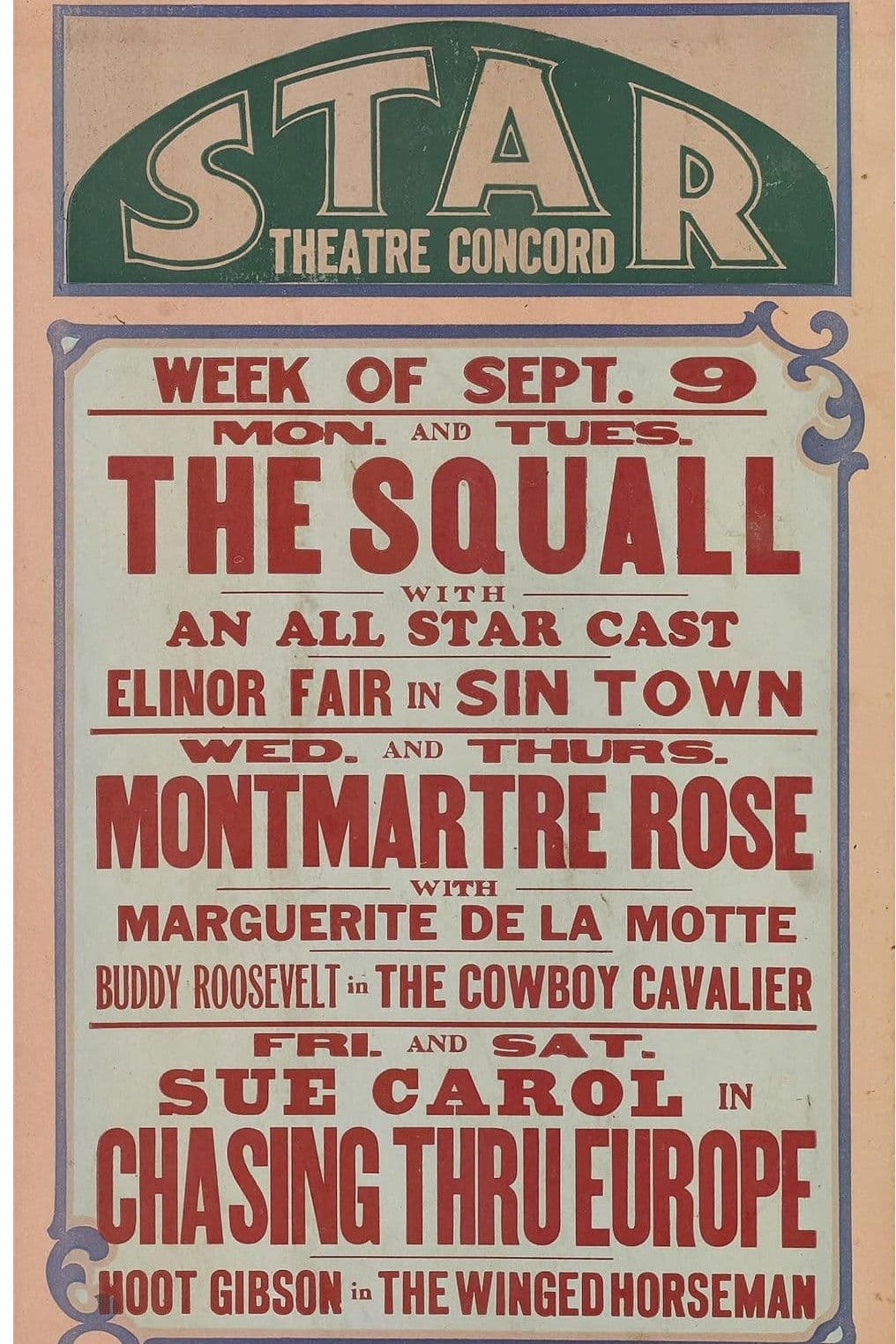 Poster backdrop for Montmartre Rose