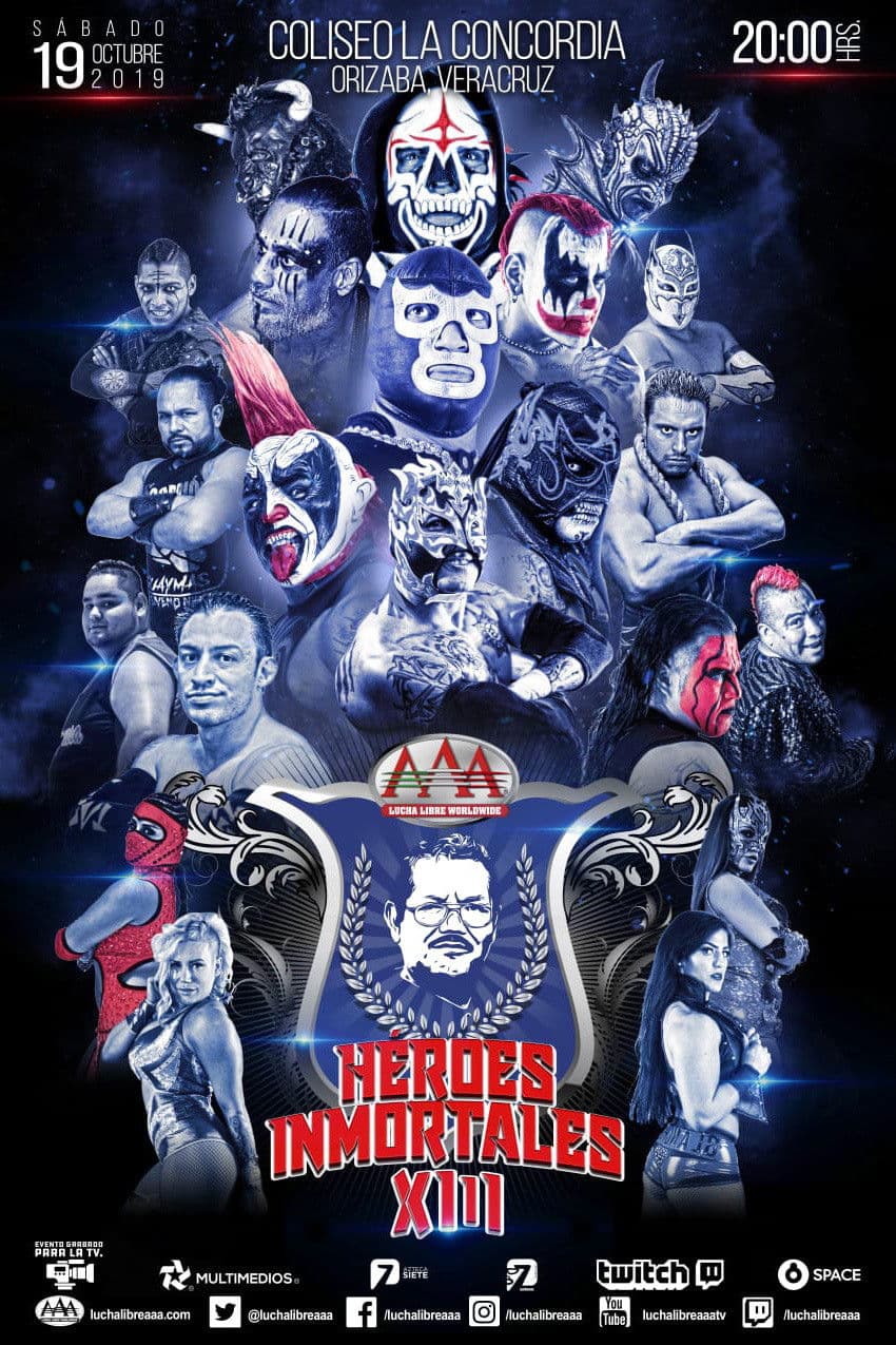 Poster backdrop for AAA Héroes Inmortales XIII