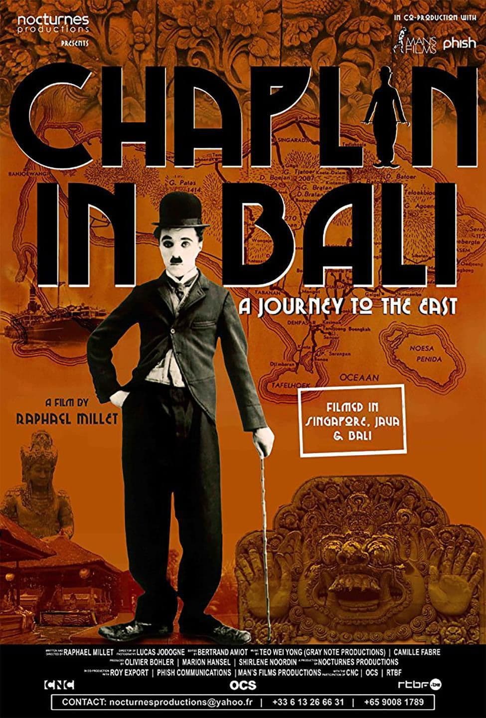 Poster backdrop for Chaplin in Bali