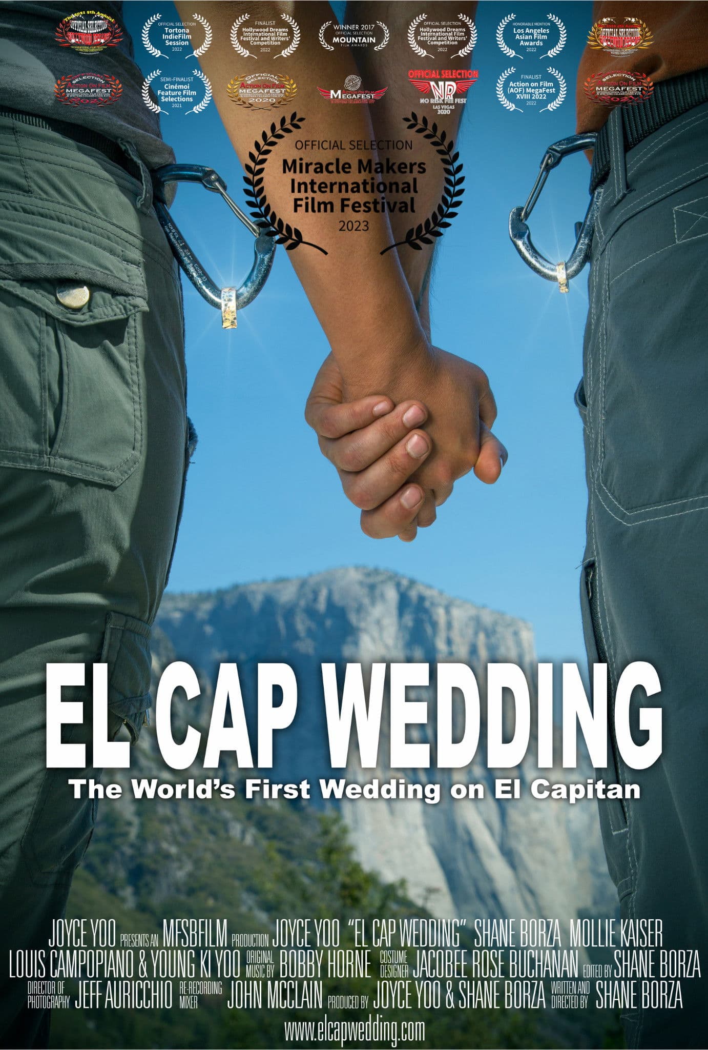 Poster backdrop for El Cap Wedding