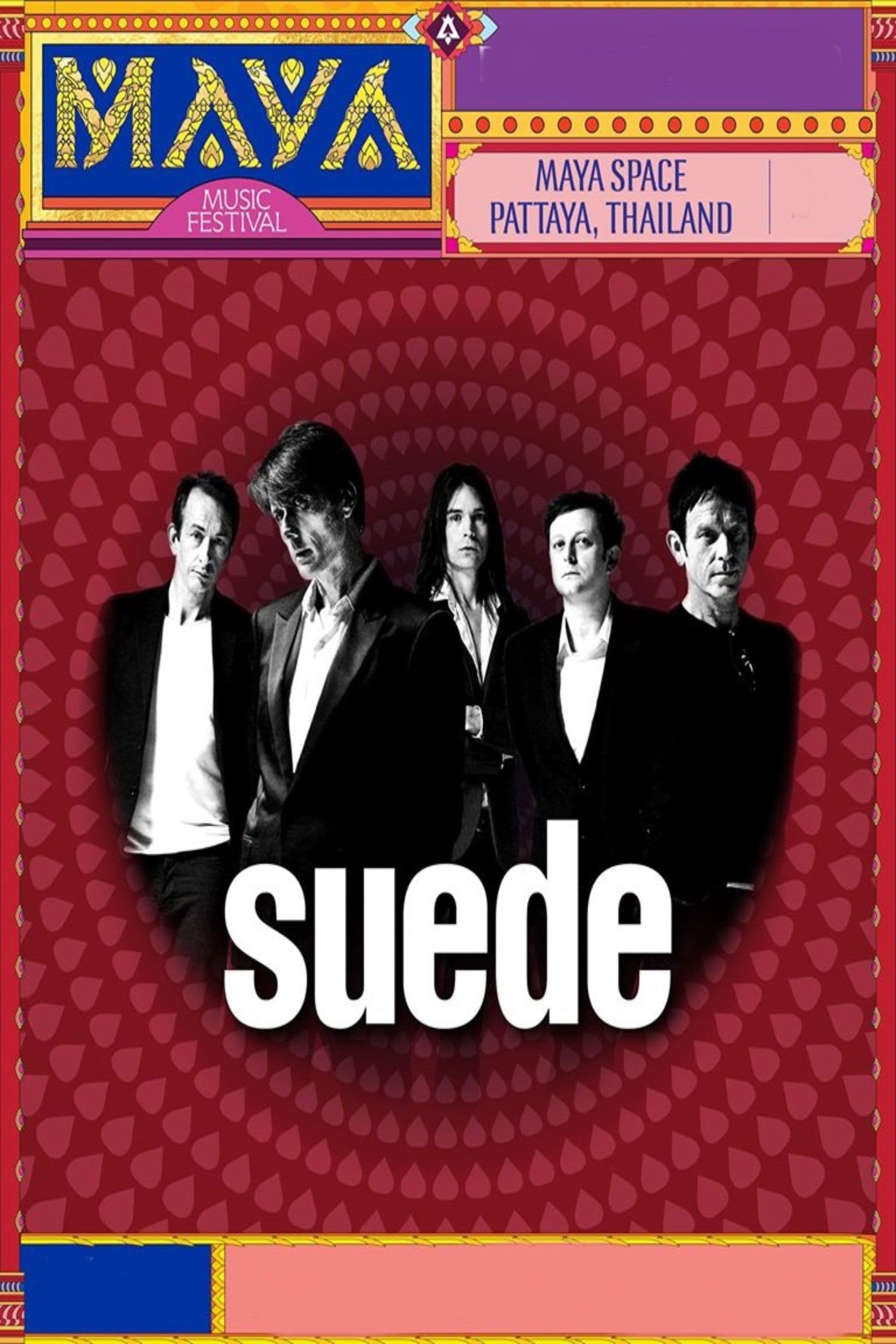 Poster backdrop for Suede - MAYA Music Festival 2020