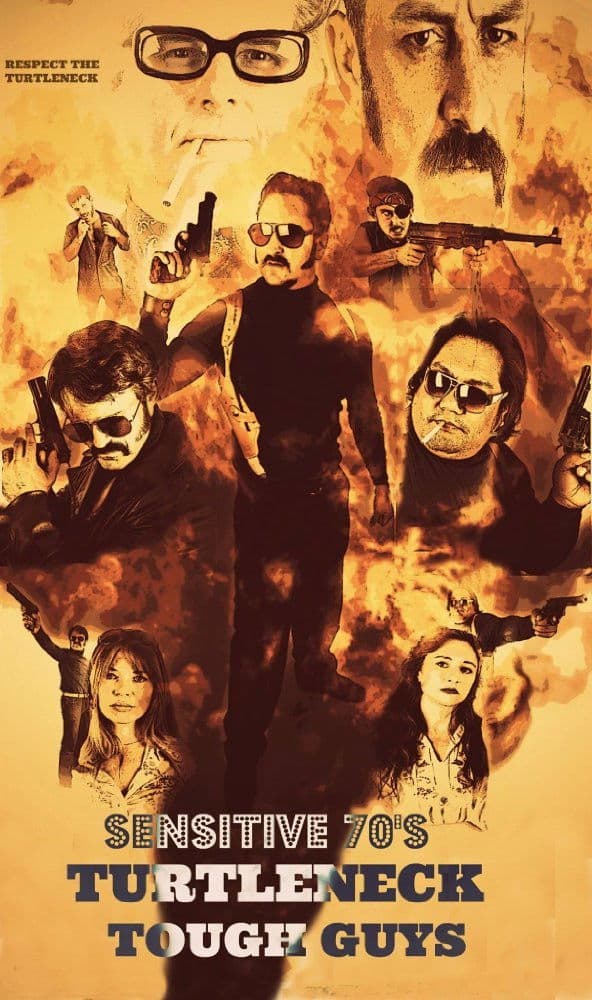 Poster backdrop for Sensitive 70'S Turtleneck Tough Guys