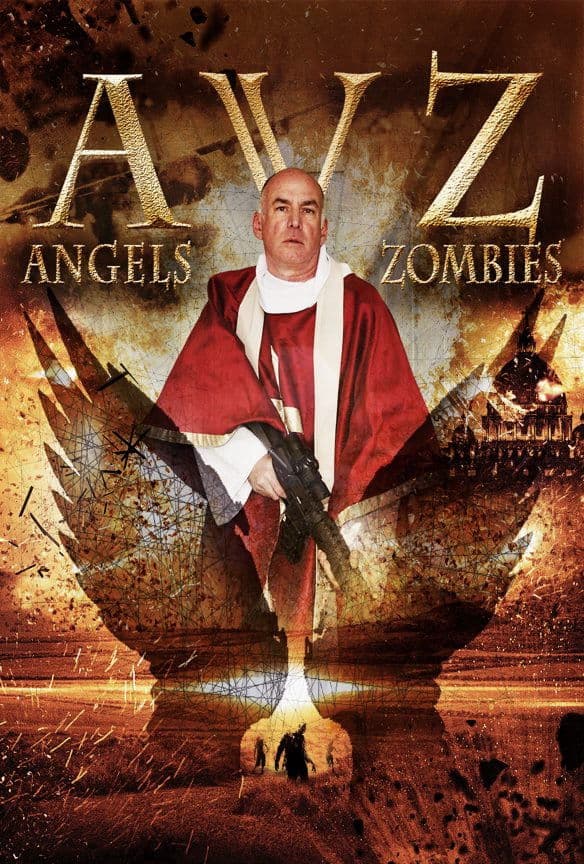 Poster backdrop for Angels vs. Zombies