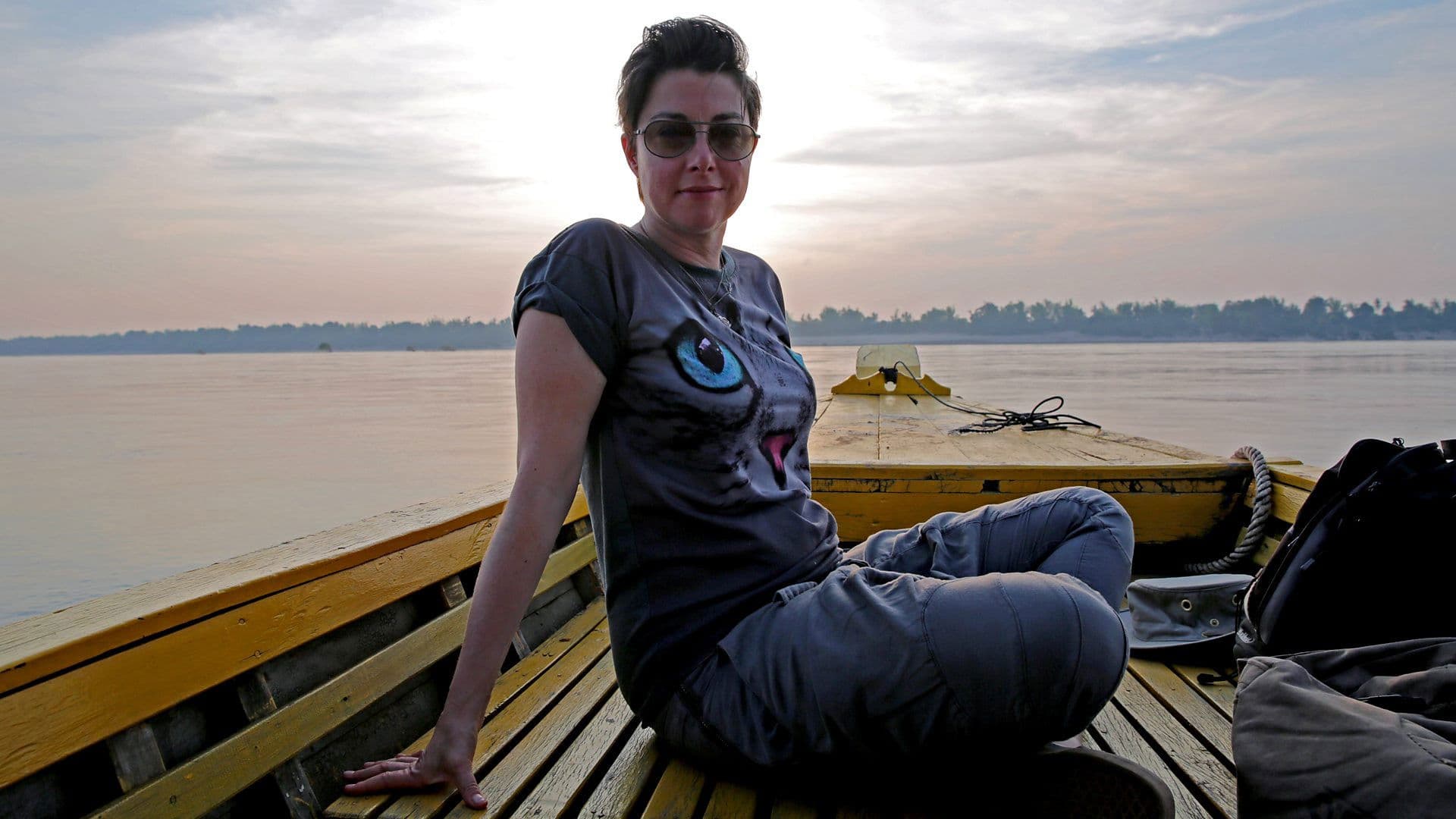 Poster backdrop for The Mekong River with Sue Perkins