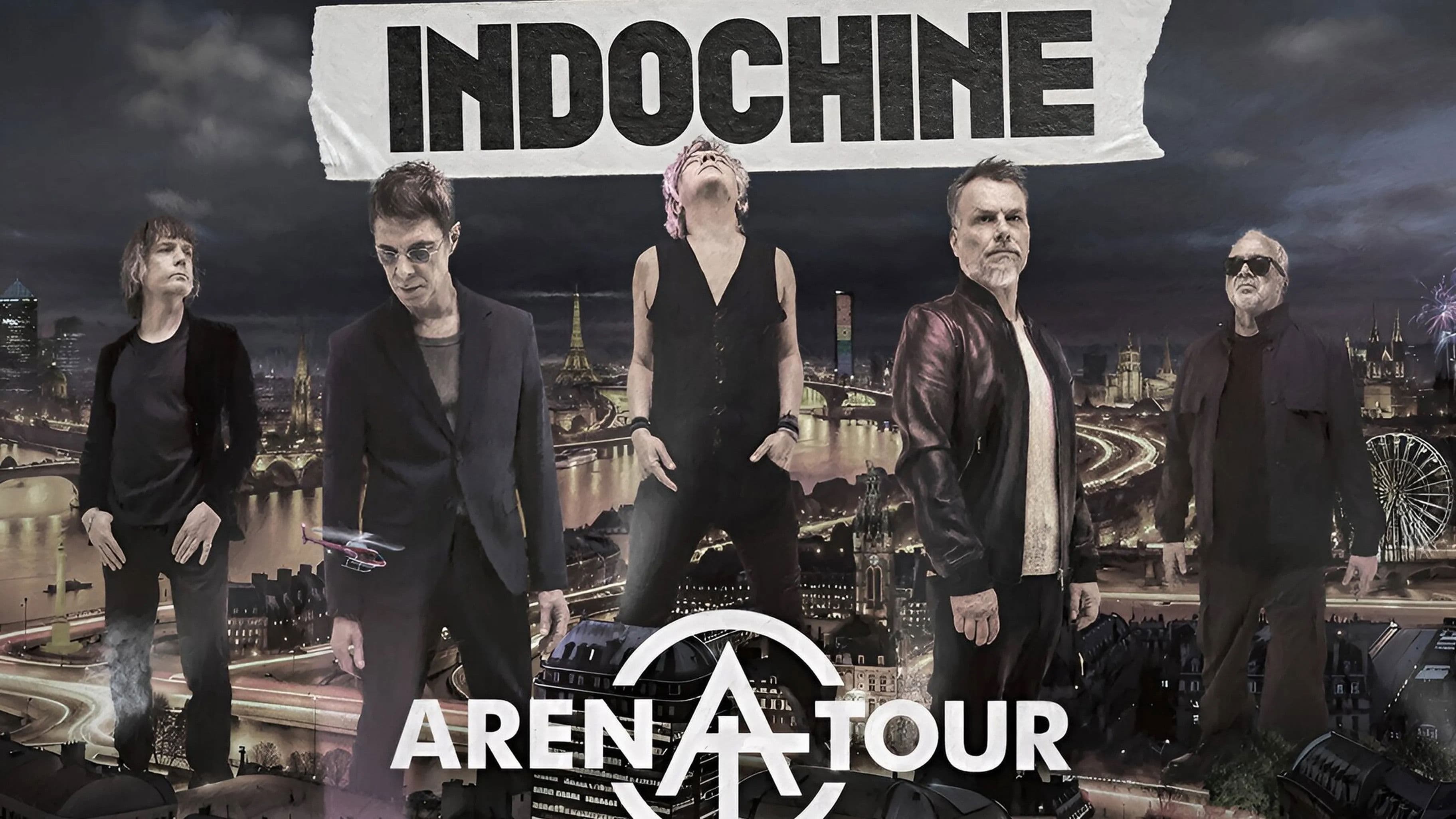 Poster backdrop for Indochine - Arena Tour, le concert événement