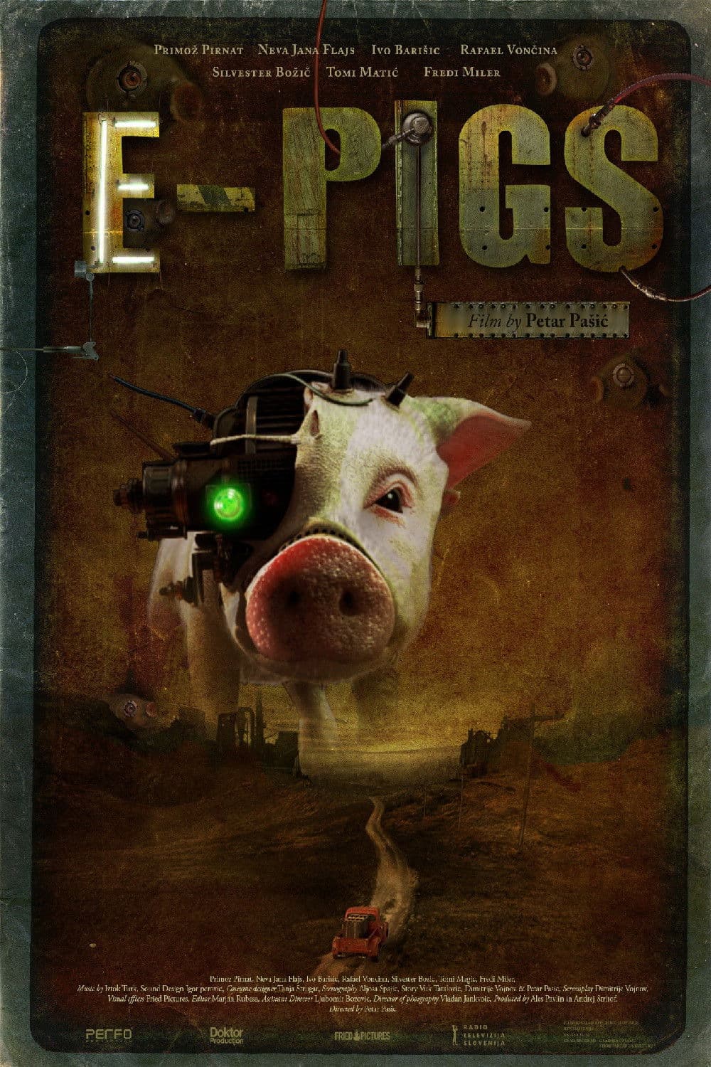 Poster backdrop for E-Pigs
