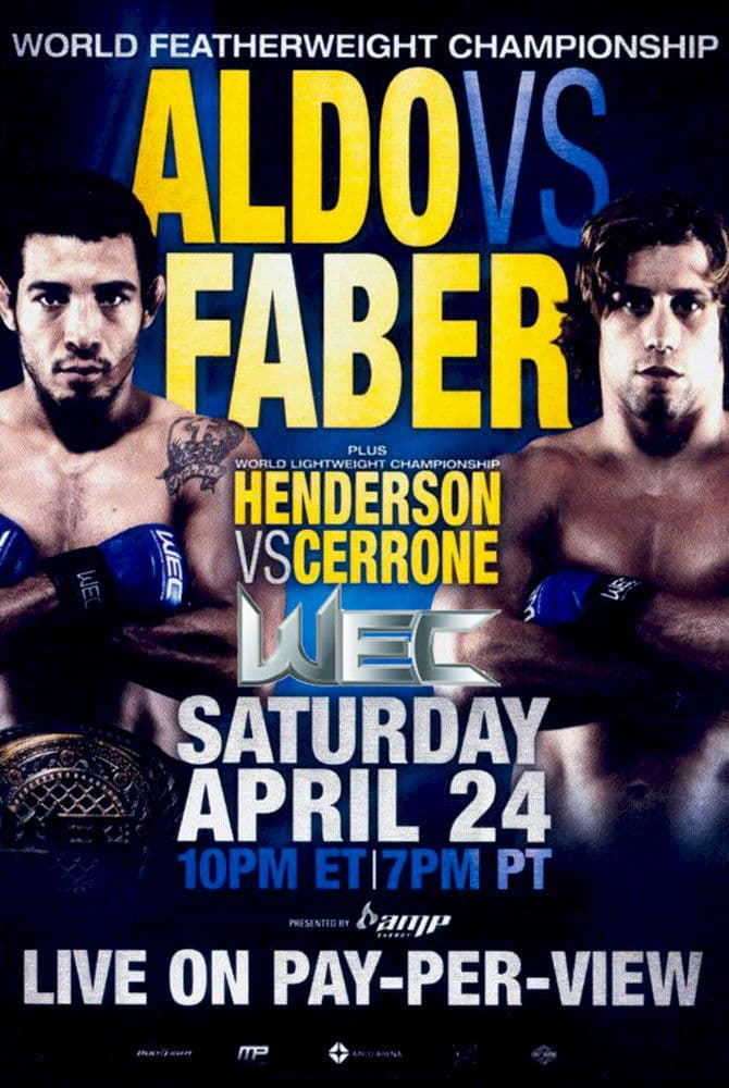 Poster backdrop for WEC 48: Aldo vs. Faber
