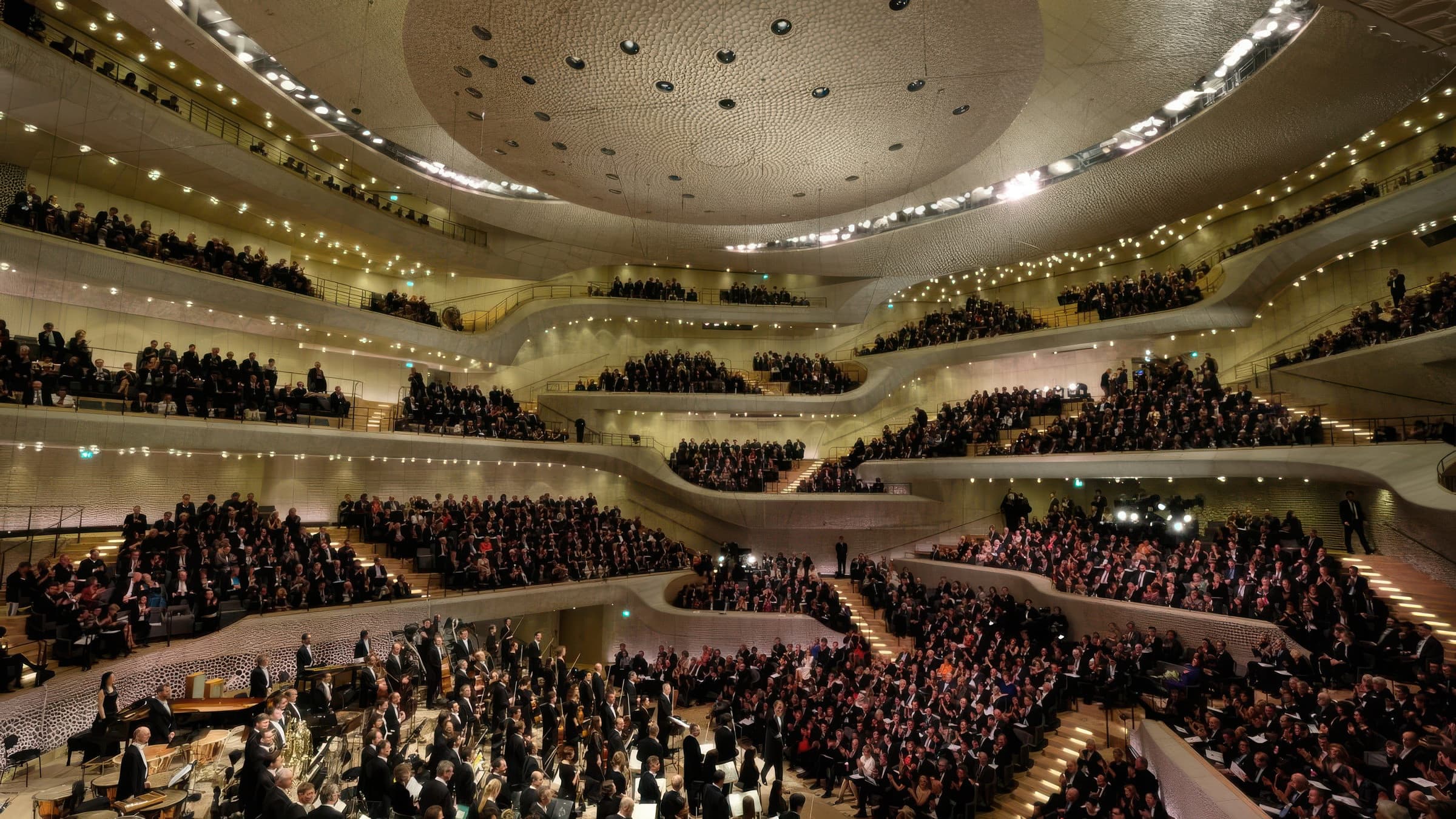 Poster backdrop for The Elbphilharmonie – opening concert