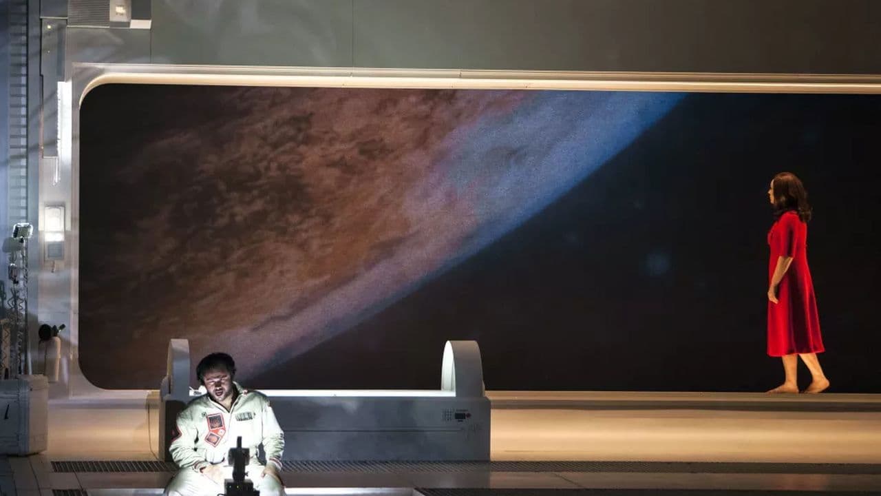 Poster backdrop for Puccini: La Bohème