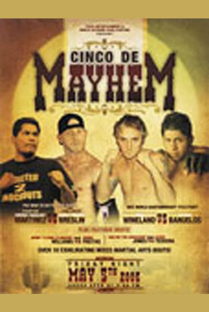 Poster backdrop for WEC 20: Cinco de Mayhem