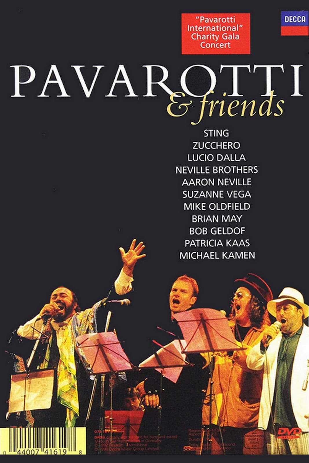 Poster backdrop for Pavarotti & Friends