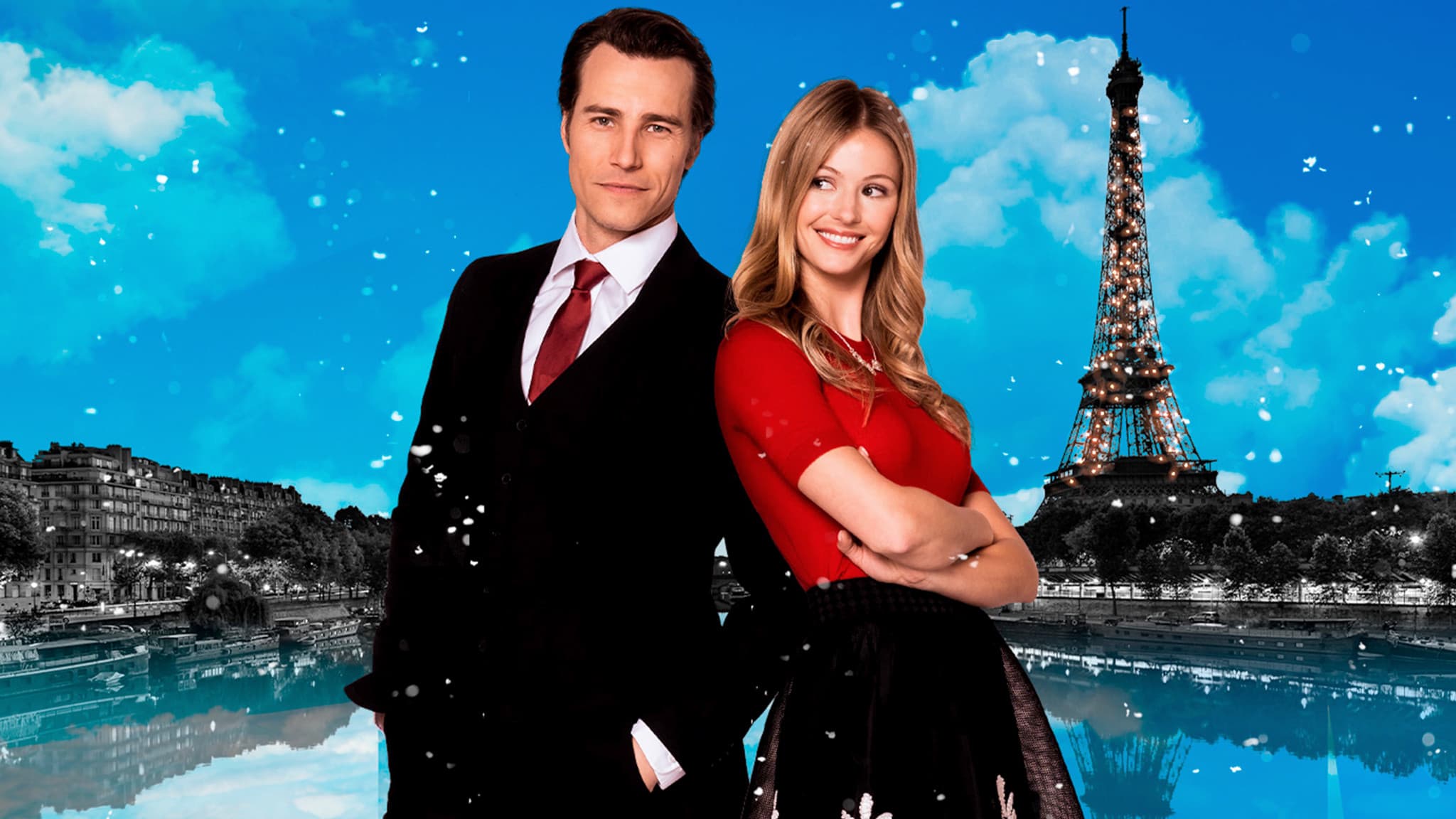 Poster backdrop for Christmas in Paris