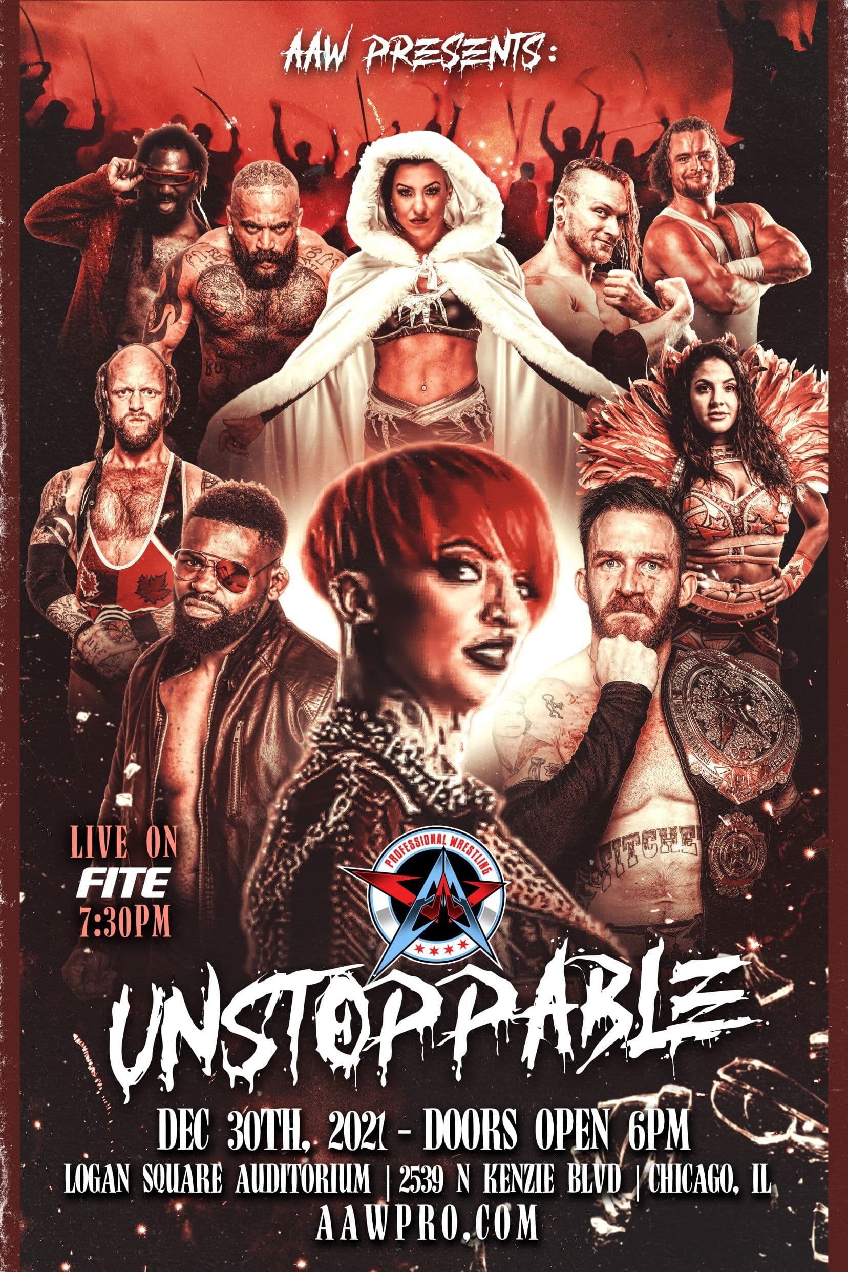 Poster backdrop for AAW Unstoppable