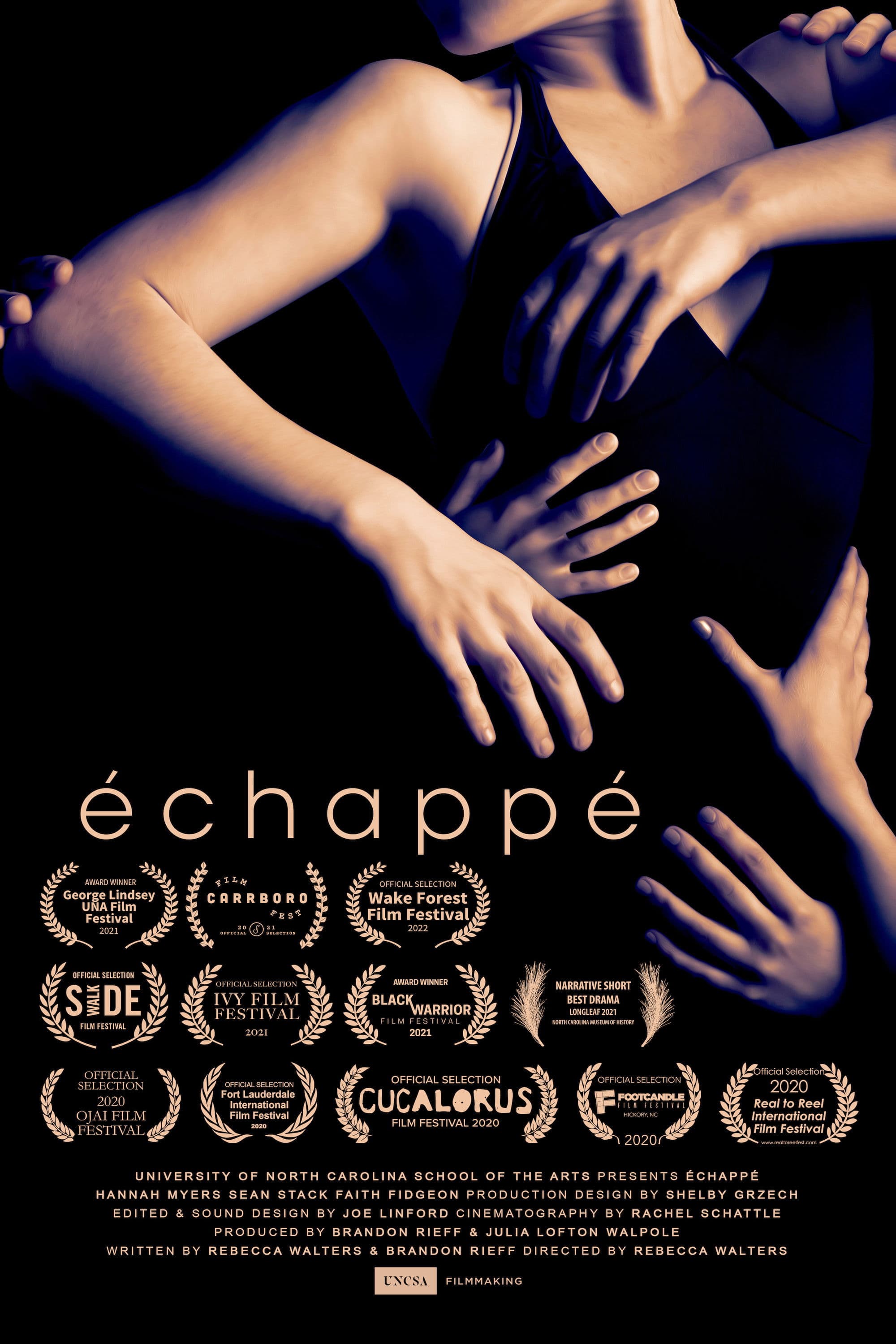 Poster backdrop for échappé