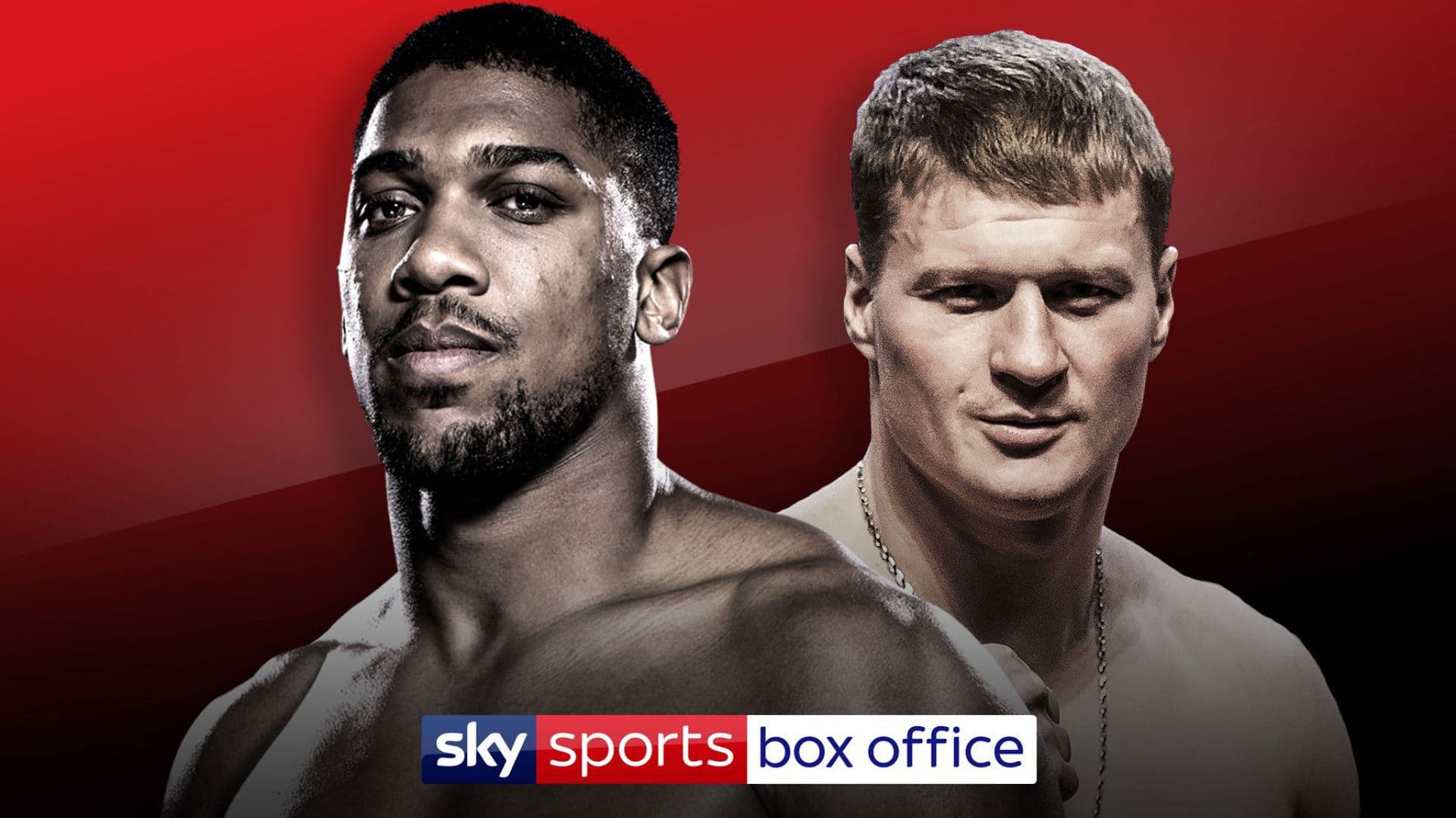 Poster backdrop for Anthony Joshua vs. Alexander Povetkin