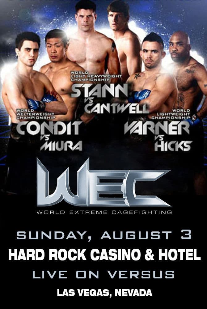 Poster backdrop for WEC 35: Condit vs. Miura