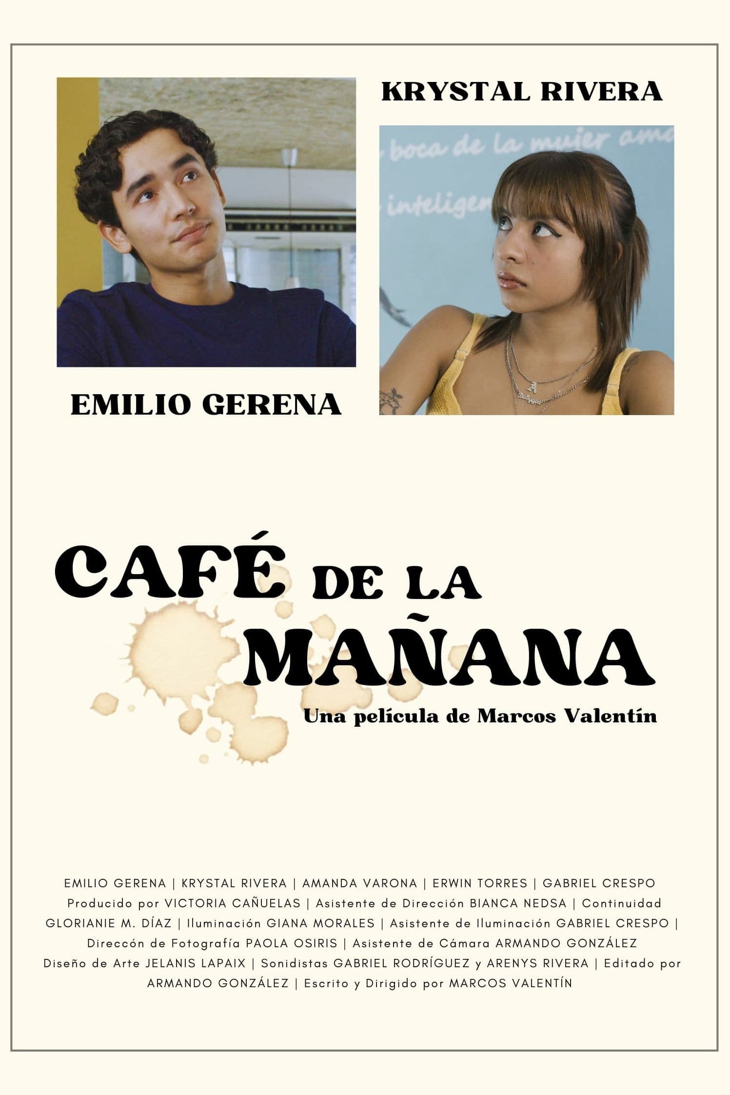 Poster backdrop for Café de la Mañana