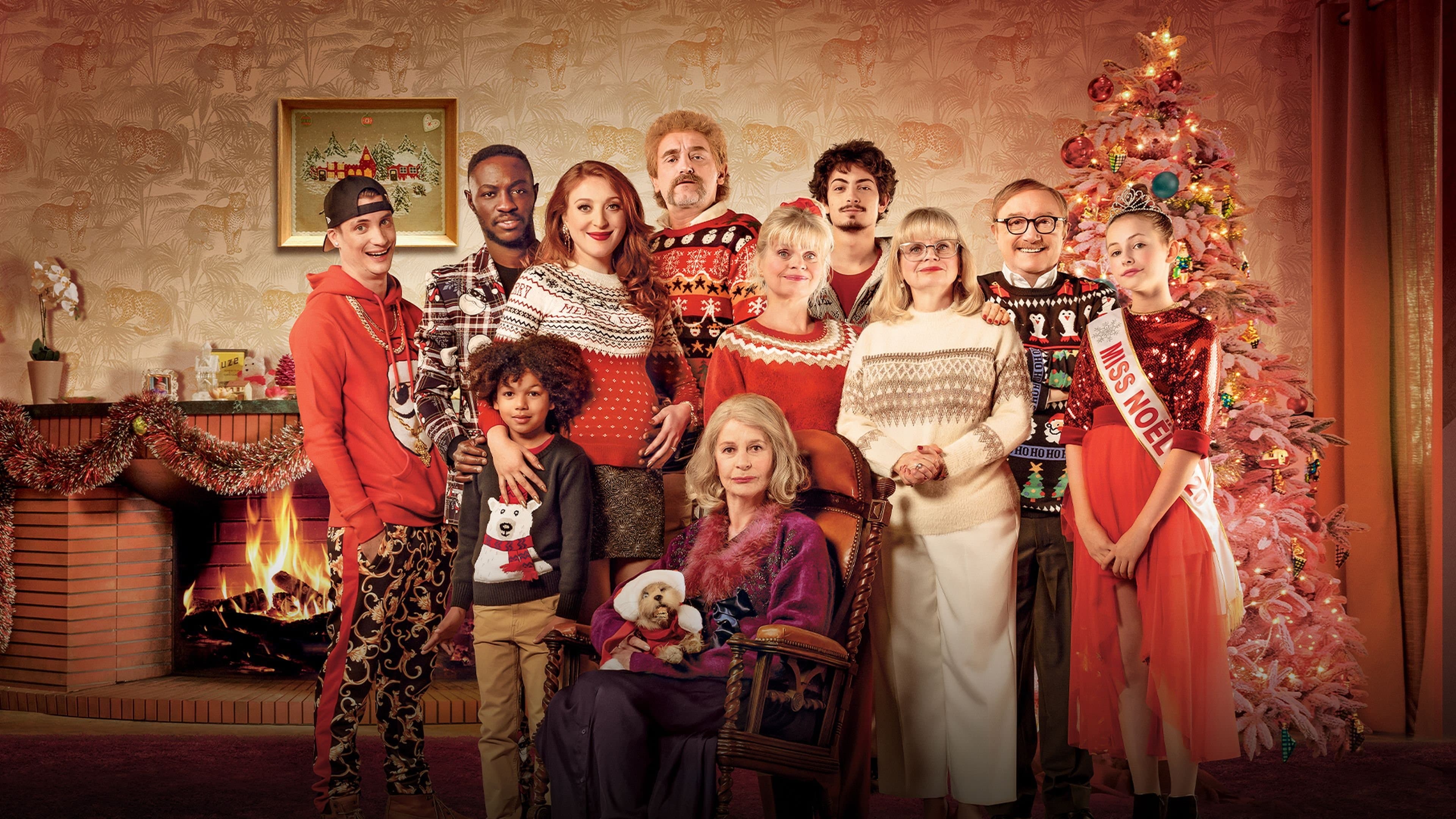 Poster backdrop for Christmas with the Tuches