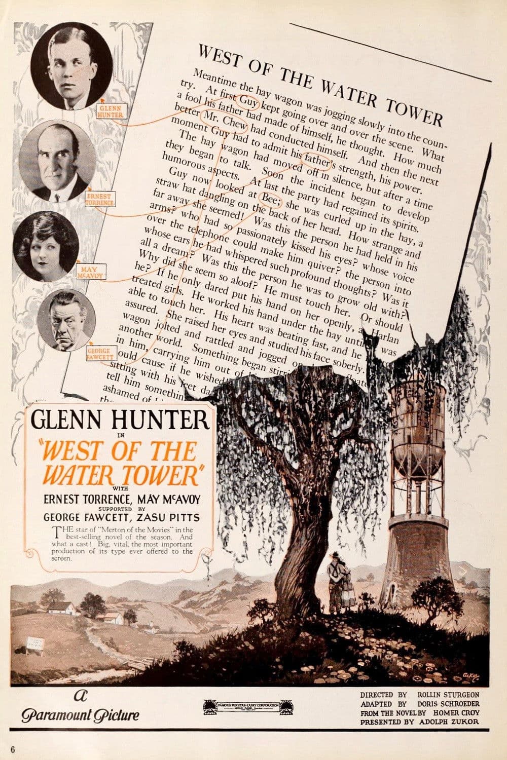Poster backdrop for West of the Water Tower