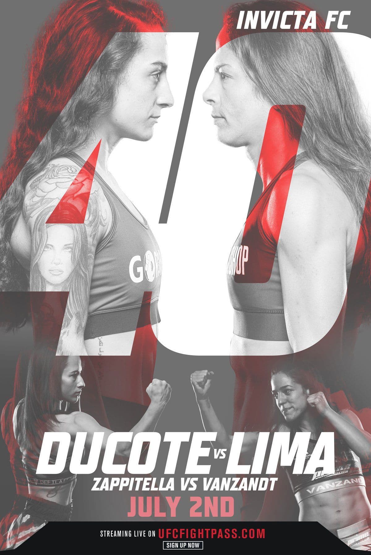 Poster backdrop for Invicta FC 40: Ducote vs Lima