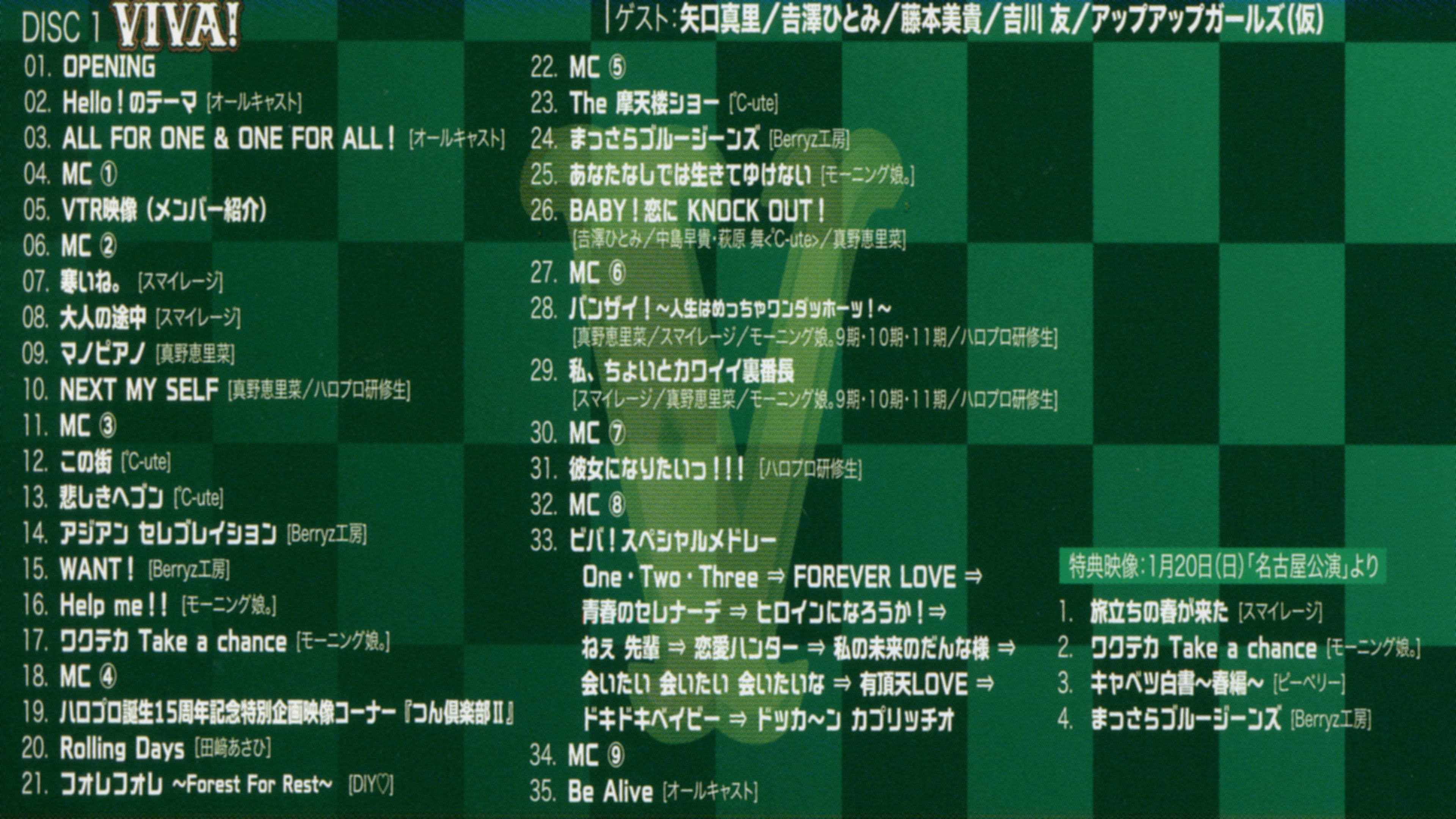 Poster backdrop for Hello! Project 2013 Winter Tanjou 15 Shuunen Kinen Live 2013 Fuyu ~VIVA!~