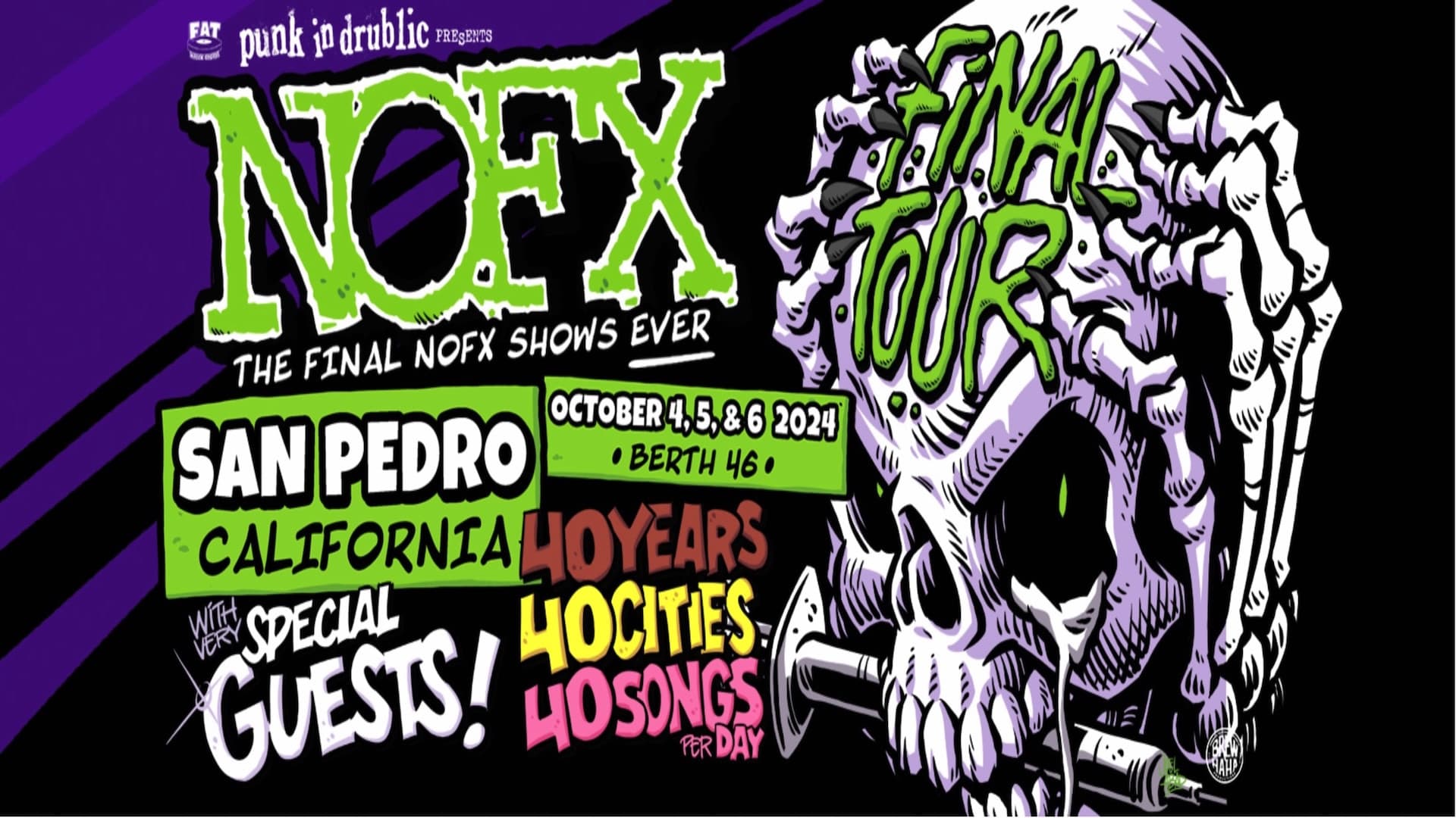 Poster backdrop for NOFX: The Final Show (Night 3) Oct 6, 2024