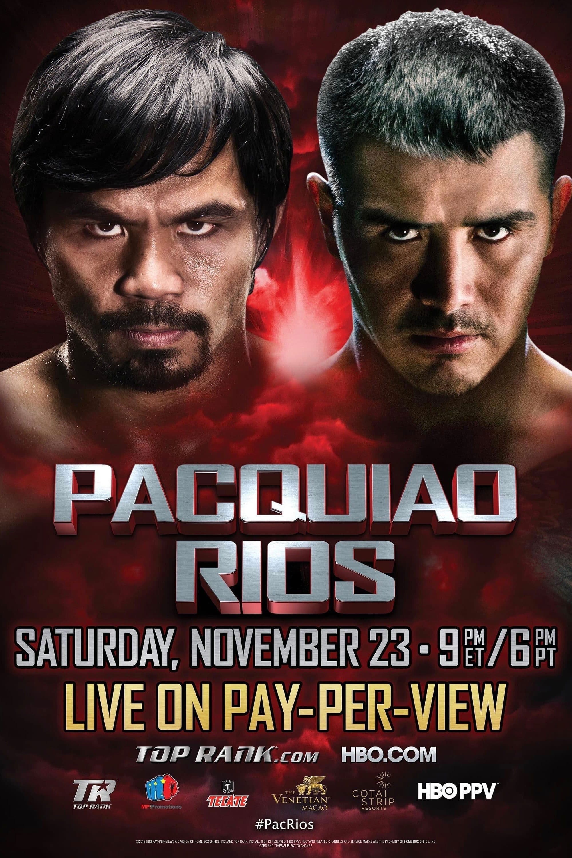 Poster backdrop for Manny Pacquiao vs. Brandon Ríos