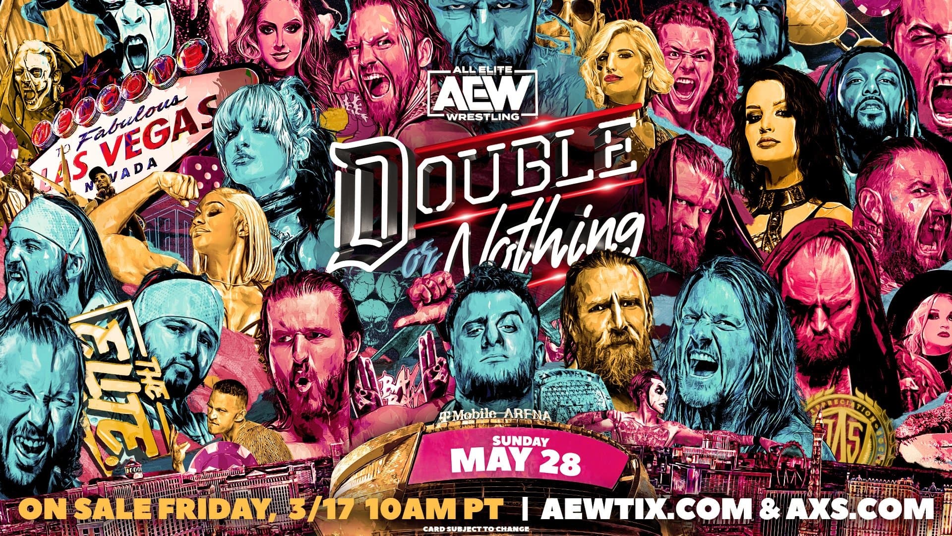 Poster backdrop for AEW Double or Nothing 2023