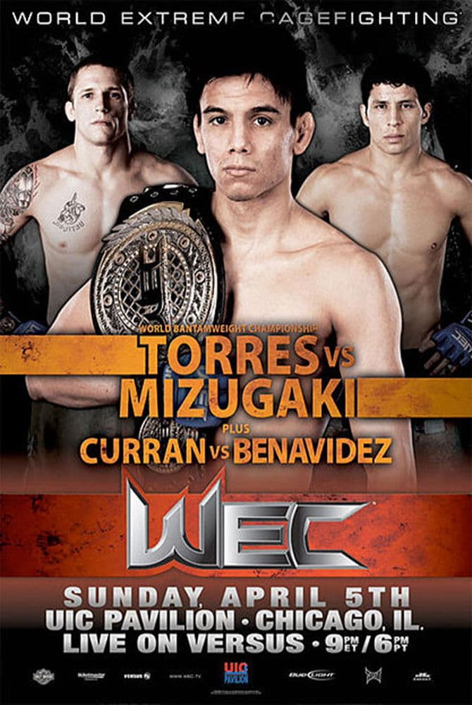 Poster backdrop for WEC 40: Torres vs. Mizugaki