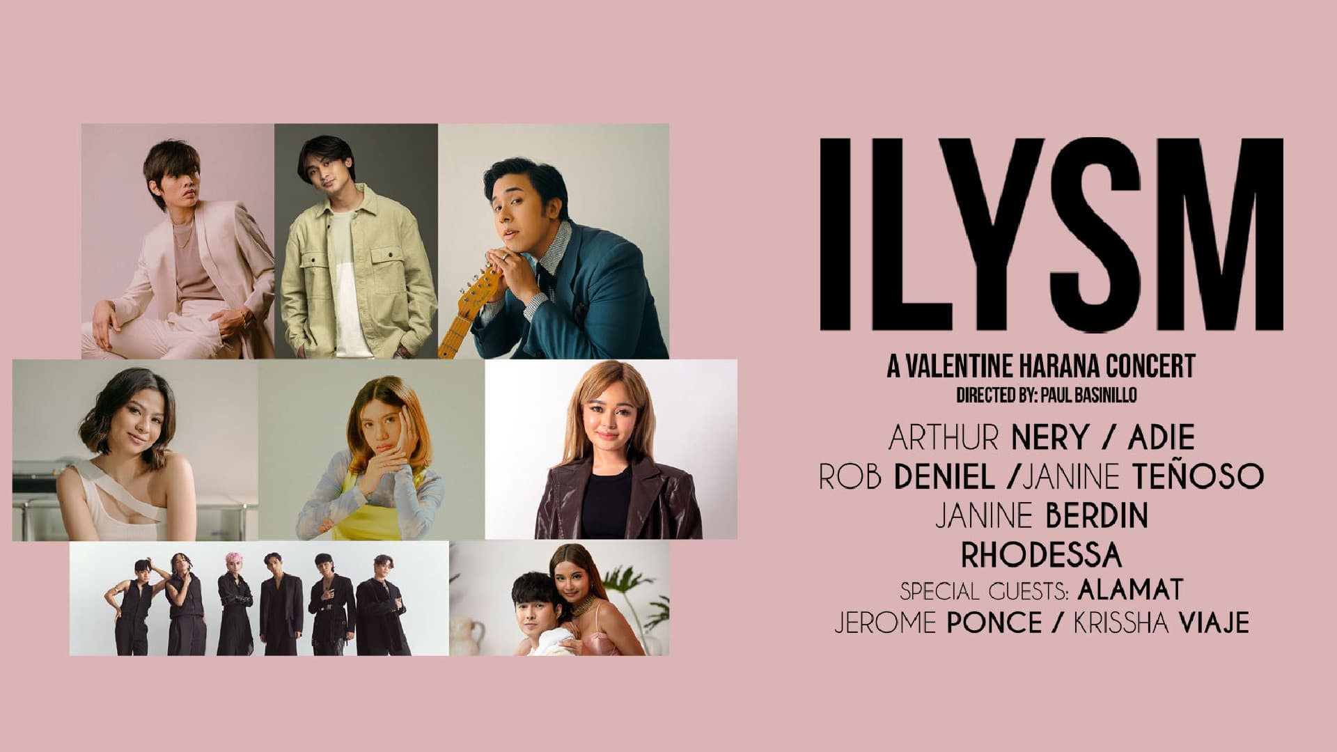 Poster backdrop for ILYSM...A Valentine Harana Concert