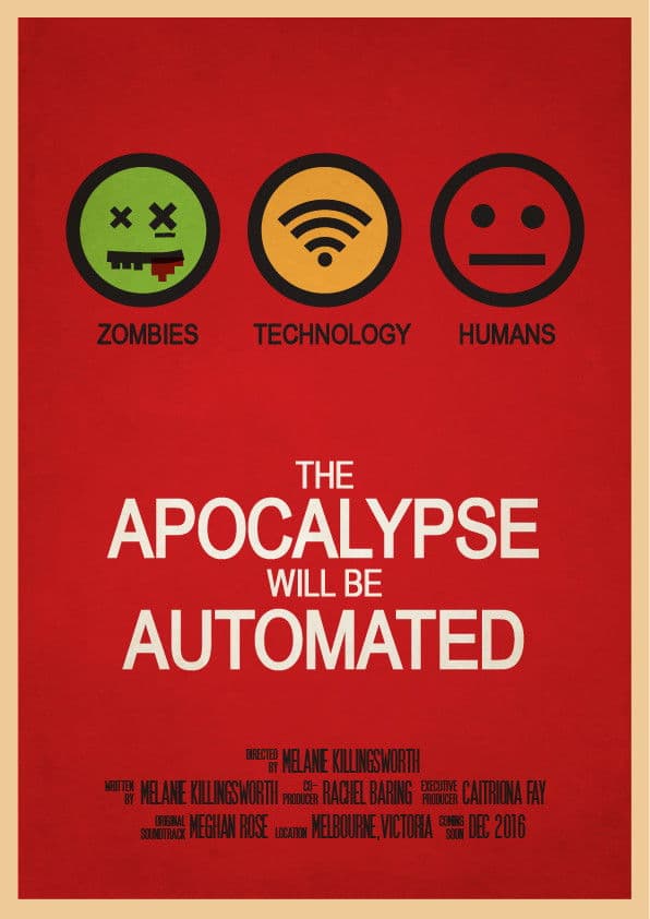 Poster backdrop for The Apocalypse will be Automated
