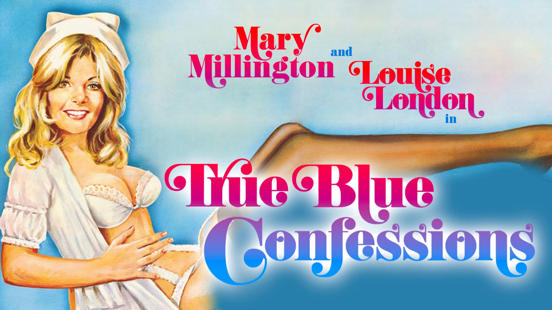 Poster backdrop for Mary Millington's True Blue Confessions