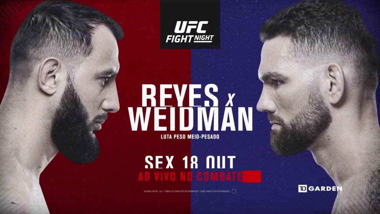 Poster backdrop for UFC on ESPN 6: Reyes vs. Weidman