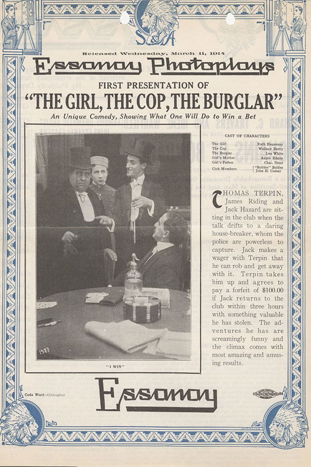 Poster backdrop for The Girl, the Cop, the Burglar