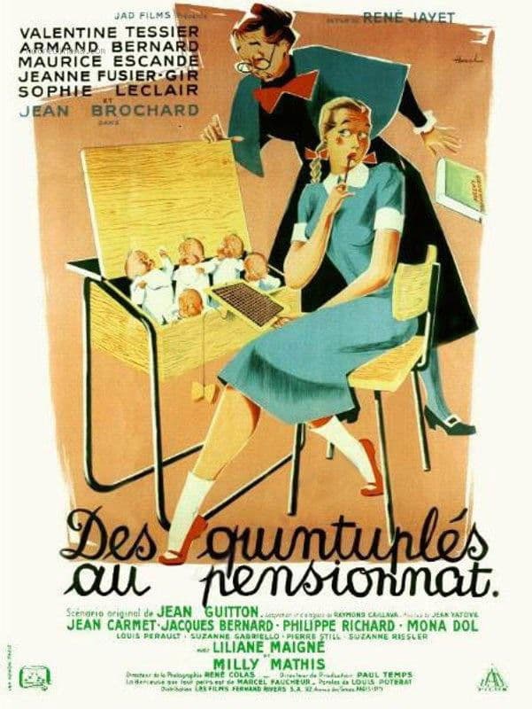 Poster backdrop for Des quintuplés au pensionnat