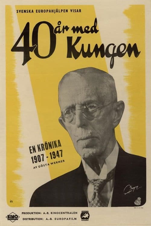 Poster backdrop for 40 år med kungen